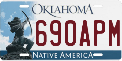 OK license plate 690APM