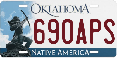 OK license plate 690APS