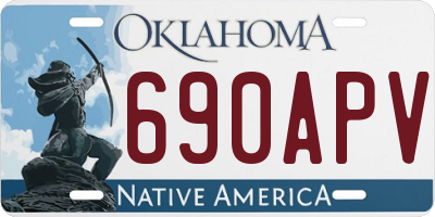 OK license plate 690APV