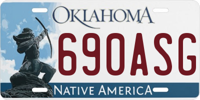OK license plate 690ASG