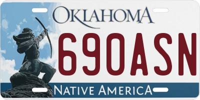 OK license plate 690ASN