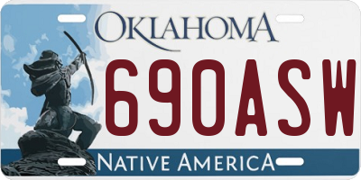 OK license plate 690ASW