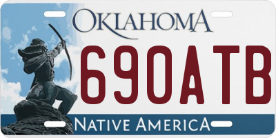 OK license plate 690ATB