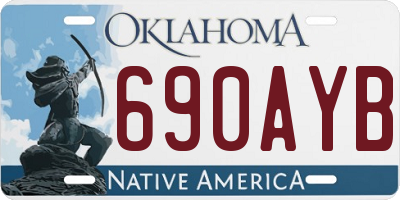 OK license plate 690AYB