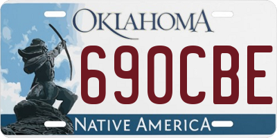 OK license plate 690CBE