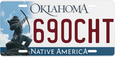 OK license plate 690CHT