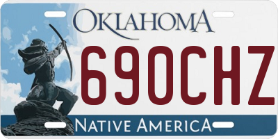 OK license plate 690CHZ
