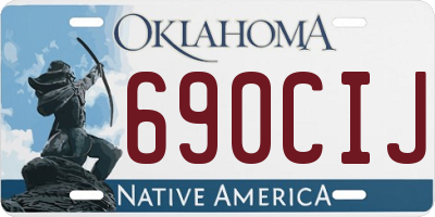 OK license plate 690CIJ