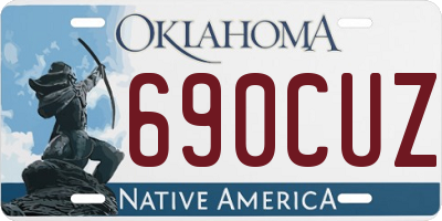 OK license plate 690CUZ