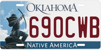 OK license plate 690CWB