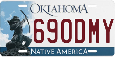 OK license plate 690DMY