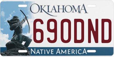 OK license plate 690DND