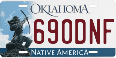 OK license plate 690DNF