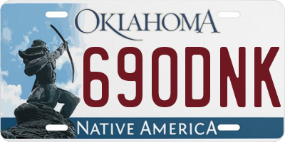 OK license plate 690DNK
