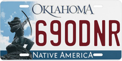OK license plate 690DNR