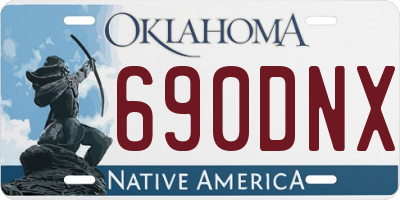 OK license plate 690DNX