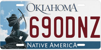 OK license plate 690DNZ