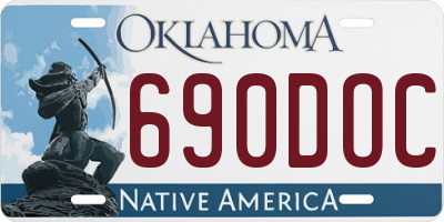 OK license plate 690DOC