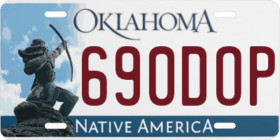 OK license plate 690DOP