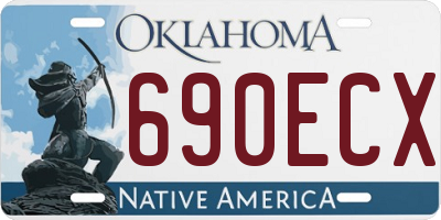 OK license plate 690ECX