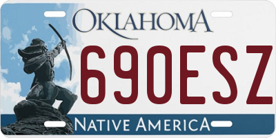 OK license plate 690ESZ