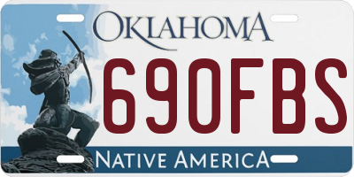 OK license plate 690FBS