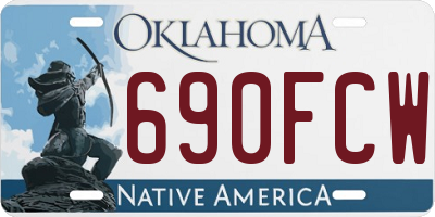 OK license plate 690FCW