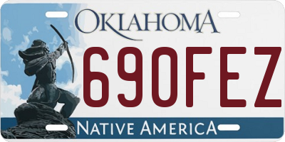 OK license plate 690FEZ