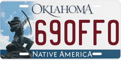 OK license plate 690FFO
