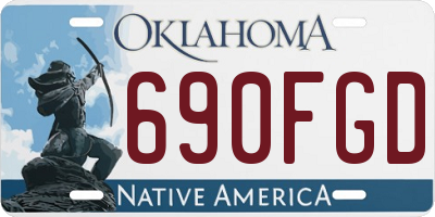 OK license plate 690FGD