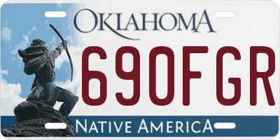 OK license plate 690FGR