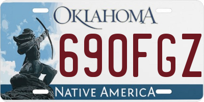 OK license plate 690FGZ