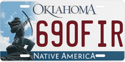 OK license plate 690FIR