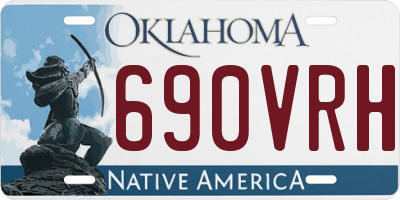 OK license plate 690VRH