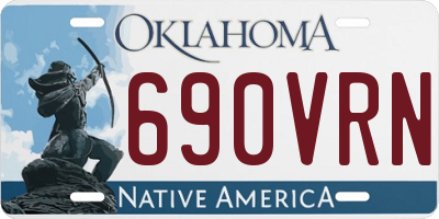 OK license plate 690VRN