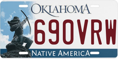 OK license plate 690VRW