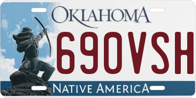 OK license plate 690VSH