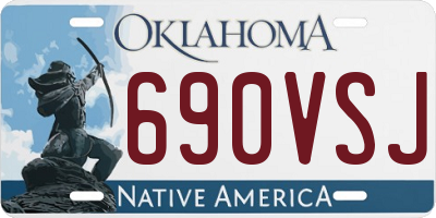 OK license plate 690VSJ