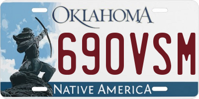 OK license plate 690VSM