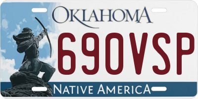 OK license plate 690VSP
