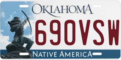OK license plate 690VSW