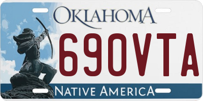 OK license plate 690VTA