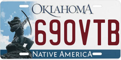 OK license plate 690VTB