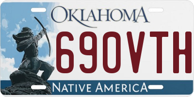 OK license plate 690VTH