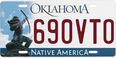 OK license plate 690VTO