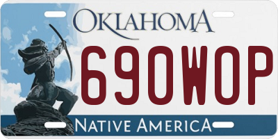 OK license plate 690WOP