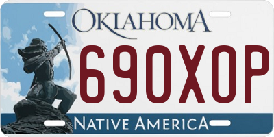OK license plate 690XOP
