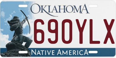 OK license plate 690YLX