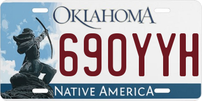 OK license plate 690YYH