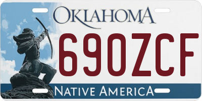 OK license plate 690ZCF
